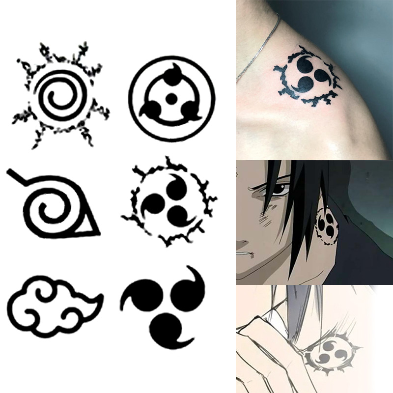 Naruto Headband Metal - Anime Naruto tatuaje pegatinas juguetes maldición