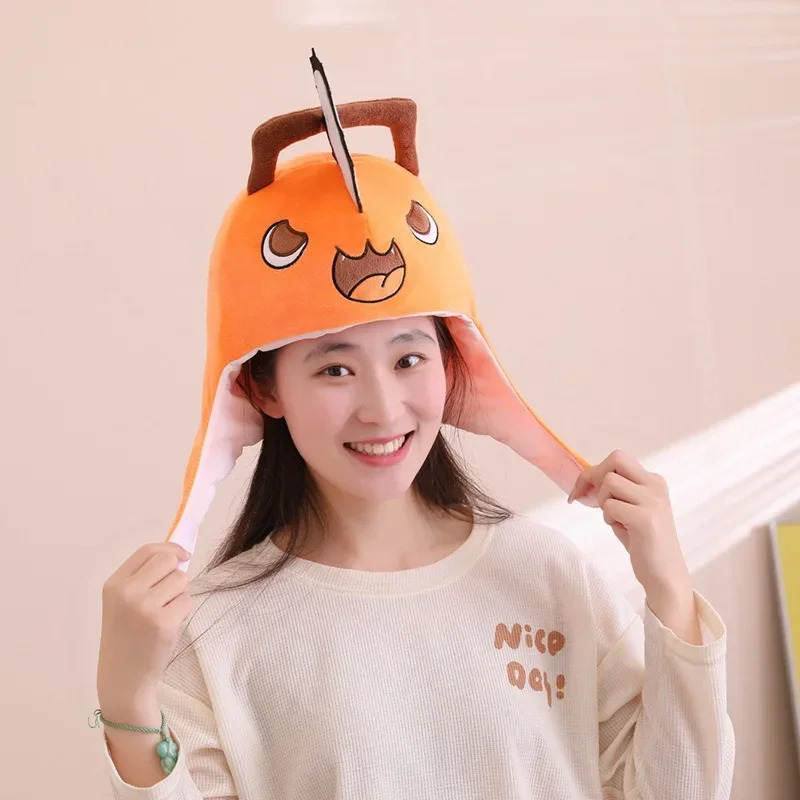 Anime Cosplay Chainsaw Man - Anime motosierra hombre Pochita Cosplay gorro