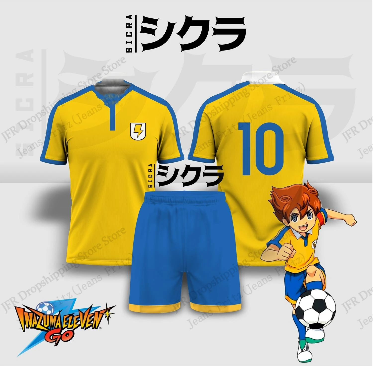Conjunto de Jersey Inazuma Ele - Anime & Cosplay Expo Acx 2025 reseña y precio